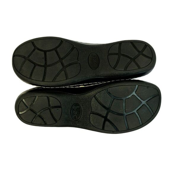 b.o.c. Born Concept 8M Black Leather Round Toe Cross-Over Front Slip-On Shoes - Picture 6 of 9